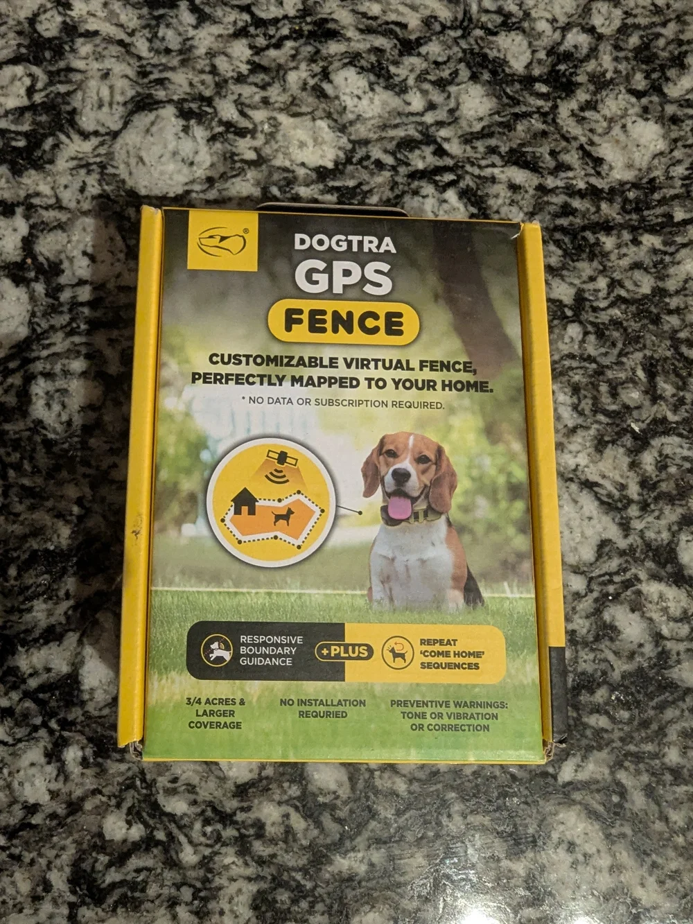 GPS Fence Dog Collar - Yellow